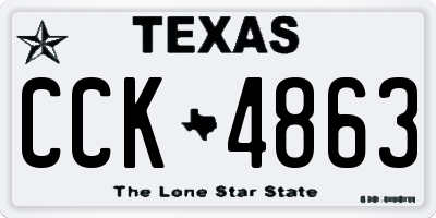 TX license plate CCK4863