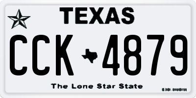 TX license plate CCK4879