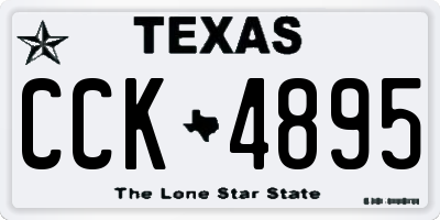 TX license plate CCK4895