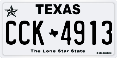 TX license plate CCK4913