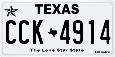 TX license plate CCK4914