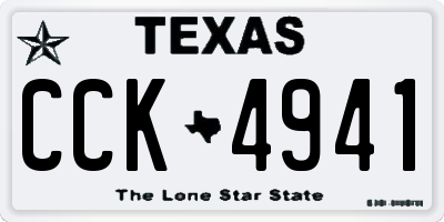 TX license plate CCK4941