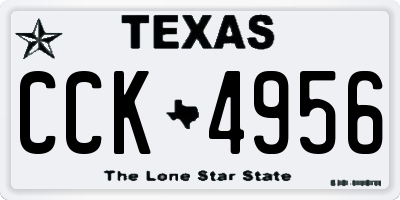 TX license plate CCK4956