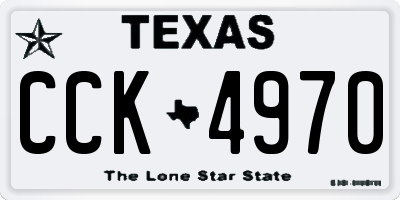 TX license plate CCK4970