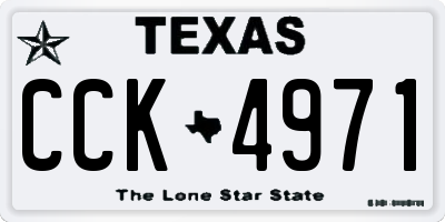 TX license plate CCK4971