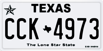 TX license plate CCK4973