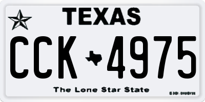 TX license plate CCK4975