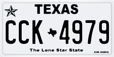 TX license plate CCK4979