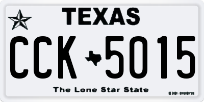 TX license plate CCK5015