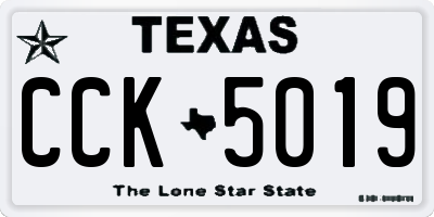 TX license plate CCK5019
