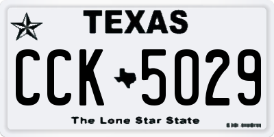 TX license plate CCK5029
