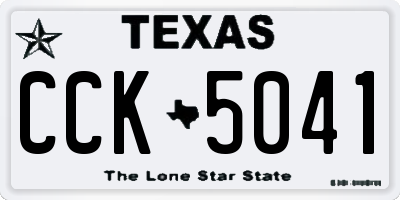 TX license plate CCK5041