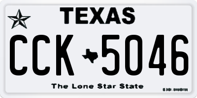 TX license plate CCK5046