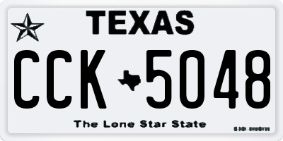 TX license plate CCK5048