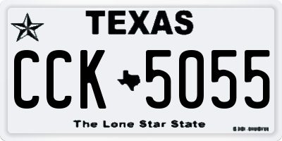 TX license plate CCK5055