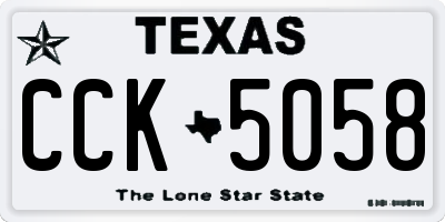 TX license plate CCK5058