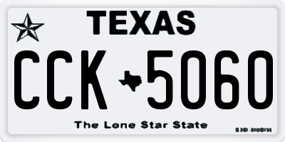TX license plate CCK5060