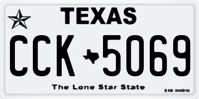 TX license plate CCK5069