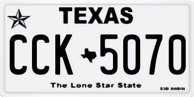 TX license plate CCK5070