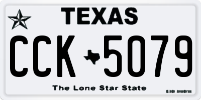 TX license plate CCK5079