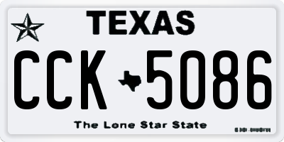TX license plate CCK5086