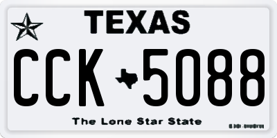 TX license plate CCK5088