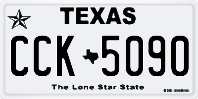 TX license plate CCK5090
