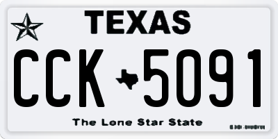 TX license plate CCK5091