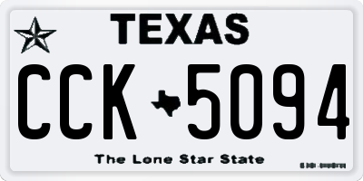 TX license plate CCK5094