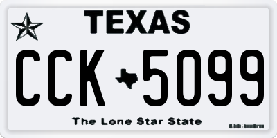 TX license plate CCK5099