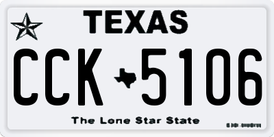 TX license plate CCK5106