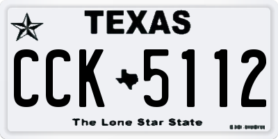 TX license plate CCK5112