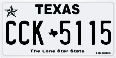 TX license plate CCK5115