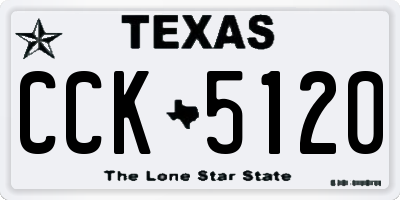 TX license plate CCK5120