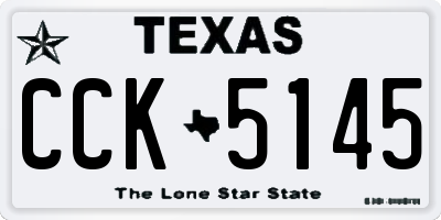 TX license plate CCK5145