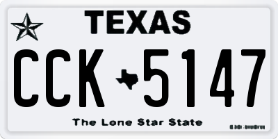 TX license plate CCK5147