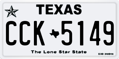 TX license plate CCK5149