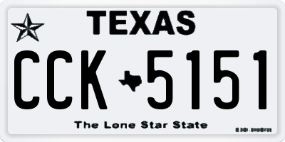 TX license plate CCK5151