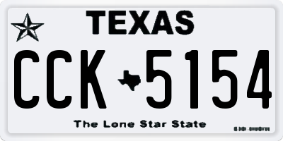 TX license plate CCK5154