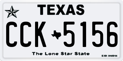 TX license plate CCK5156