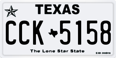 TX license plate CCK5158