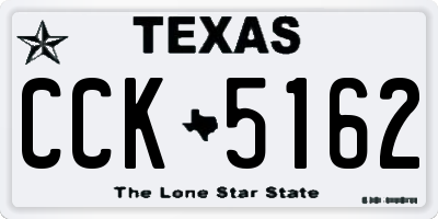 TX license plate CCK5162
