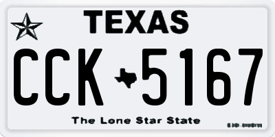 TX license plate CCK5167