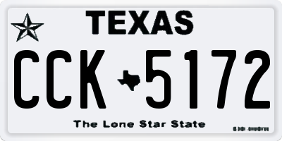 TX license plate CCK5172
