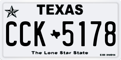 TX license plate CCK5178