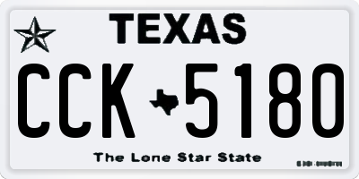 TX license plate CCK5180
