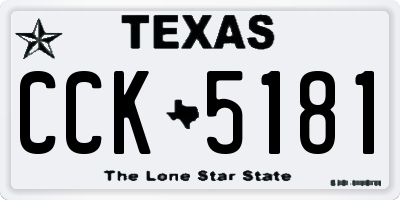 TX license plate CCK5181