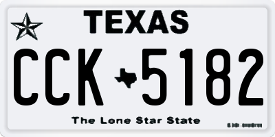 TX license plate CCK5182