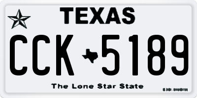 TX license plate CCK5189