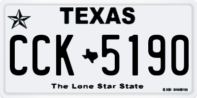 TX license plate CCK5190